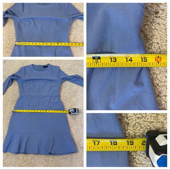 Banana Republic Blue Dress w/Bell Curve Sweep - Picture 6 of 8